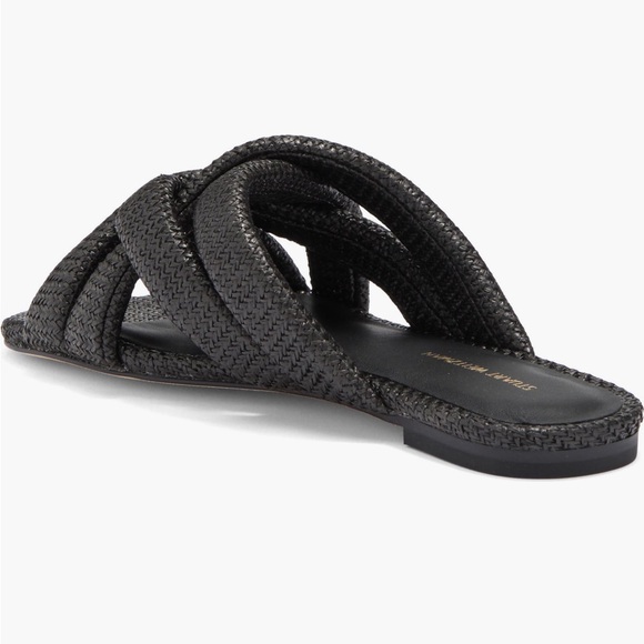 STUART WEITZMAN RAFFIA SLIDE SANDLE SIZE 6 NEW main image 3